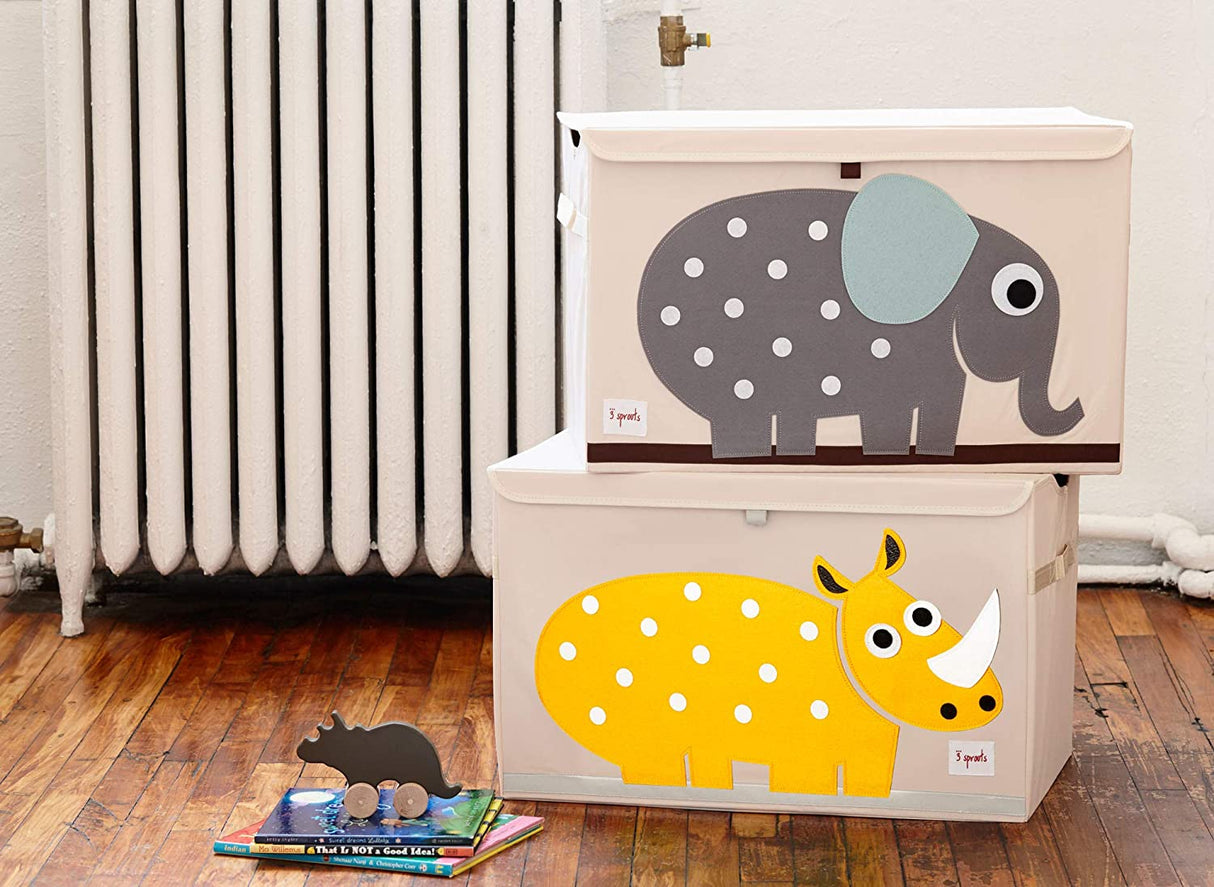 3 Sprouts Toy Chest - Yellow Rhino