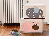 3 Sprouts Toy Chest - Pink Hippo