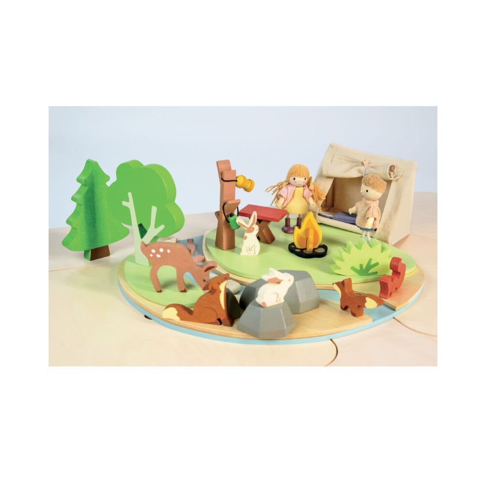 Tender Leaf Toys Pretend Wildlife Camping Play Set