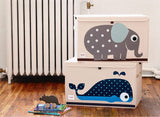 3 Sprouts Fabric Toy Chest - Blue Whale