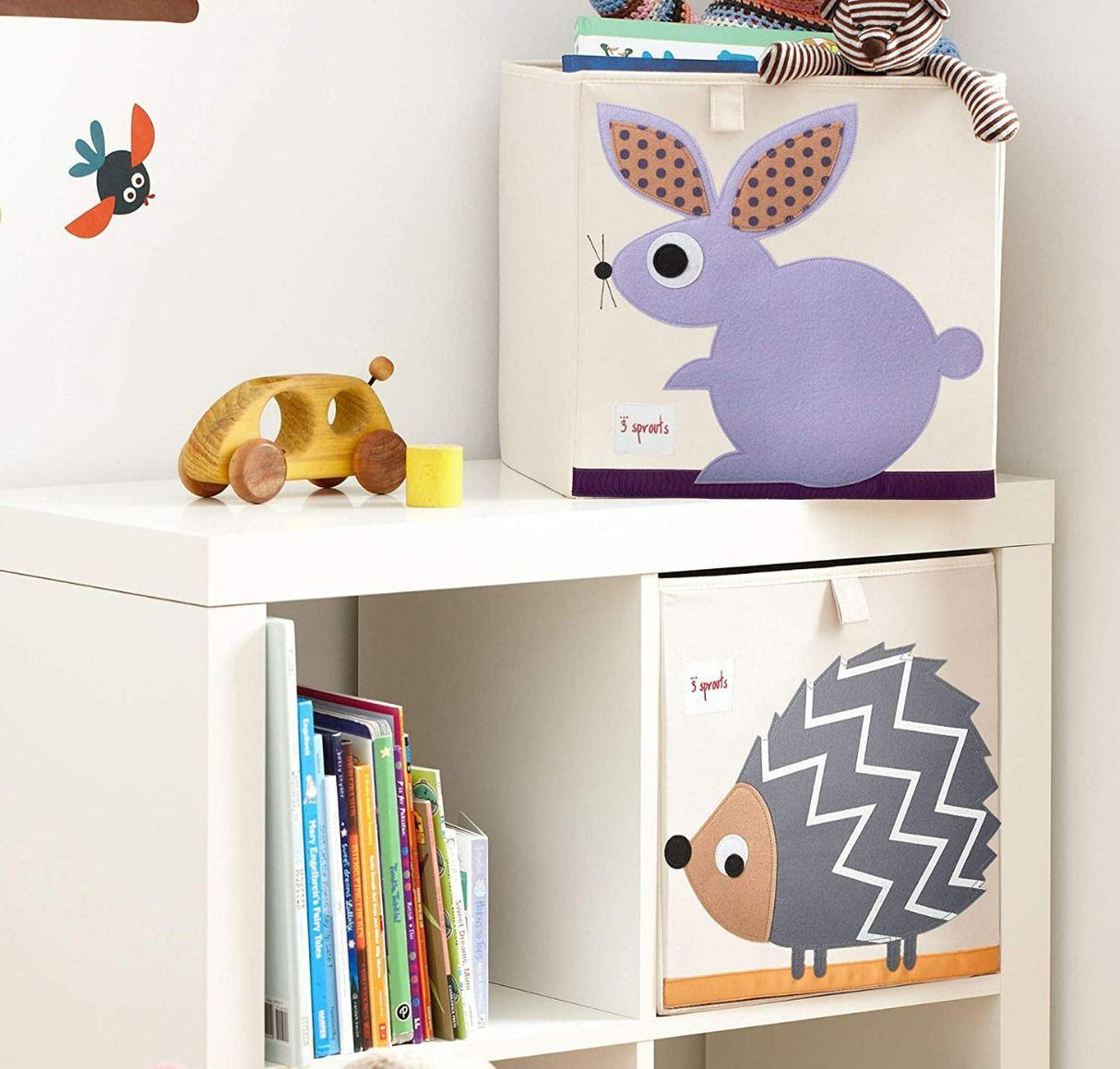 3 Sprouts Storage Box - Purple Rabbit