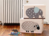 3 Sprouts Farbic Toy Chest - Beige Sheep