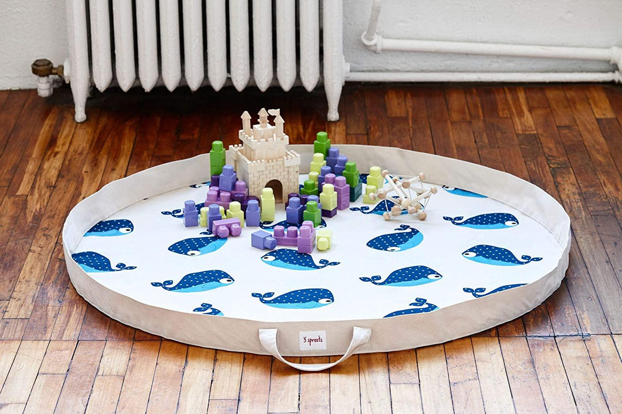 3 Sprouts Play Mat - Blue Whale