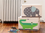 3 Sprouts Fabric Toy Chest - Green Crocodile