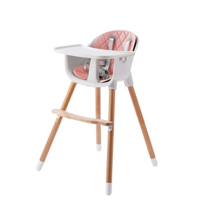 JOY BABY Amelia Pink 2-in-1 Timber Highchair 
