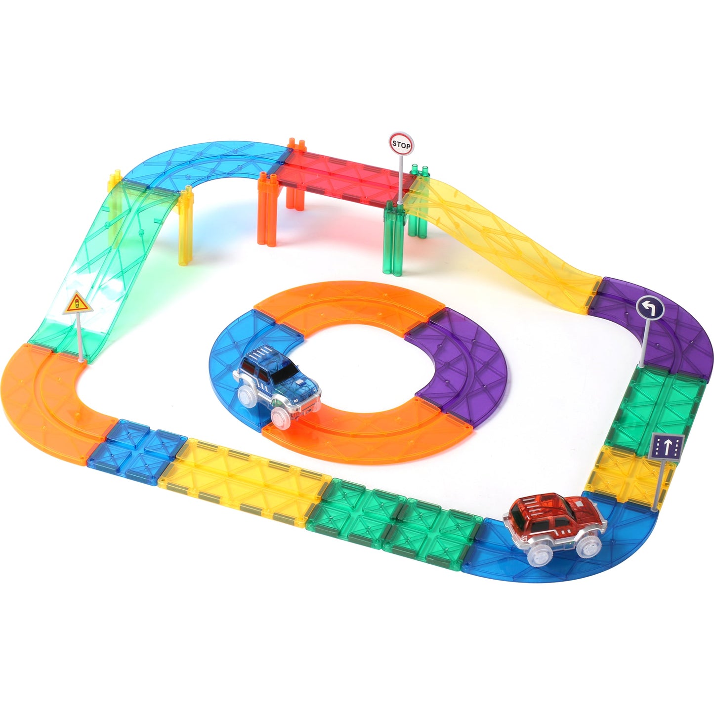 MNTL Classic Magnetic Car Track Set 52 Pcs
