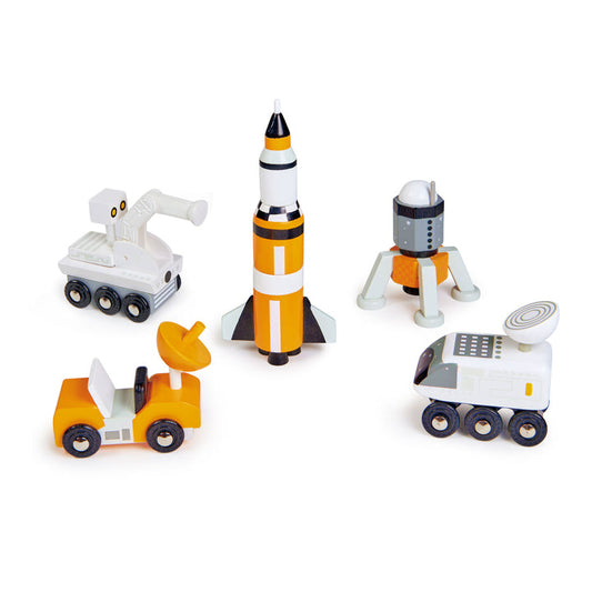 Tender Leaf Toys Pretend Wooden Space Voyager Play Set