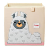 3 Sprouts Fabric Storage Box - White Llama