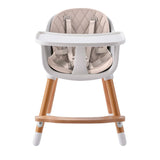 JOY  BABY Amelia 2-in-1 Timber Highchair - Beige