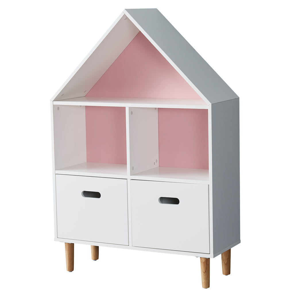 ALL 4 KIDS White Ivy Low Kids Bookcase Storage Unit