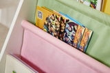 ALL 4 KIDS Charlie White Kids Wooden Canvas Sling Magazine Bookcase