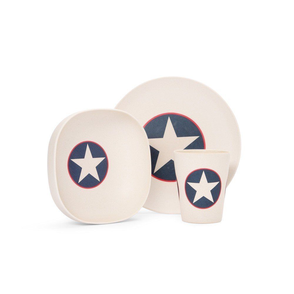 Penny Scallan Kids Bamboo Mealtime Set - Navy Star