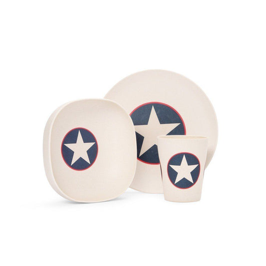 Penny Scallan Kids Bamboo Mealtime Set - Navy Star