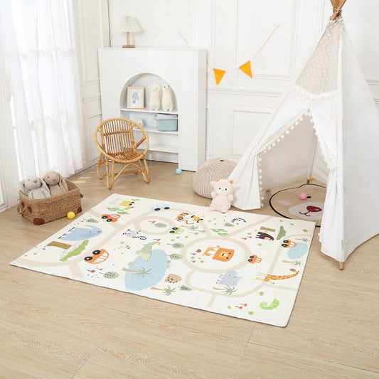 All 4 Kids Zoo Map Rug - Small 120 X 160 cm