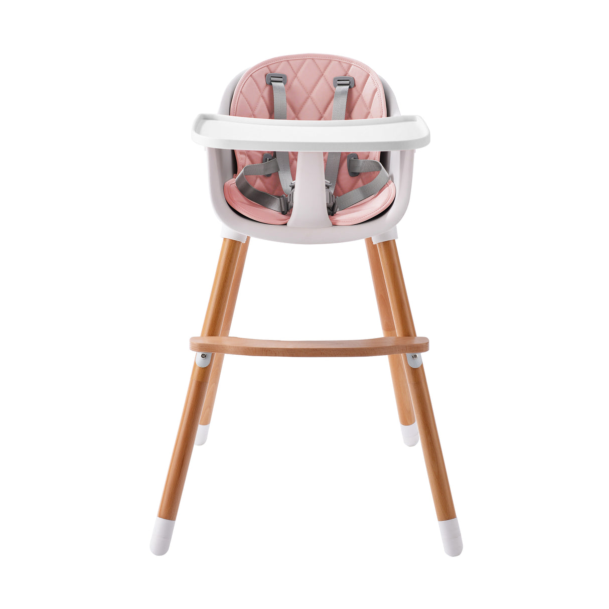 JOY BABY Amelia Pink 2-in-1 Timber Highchair 