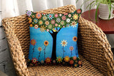 All 4 Kids 45cm Square Throw Pillow Cushion Cover - Vivid Tree