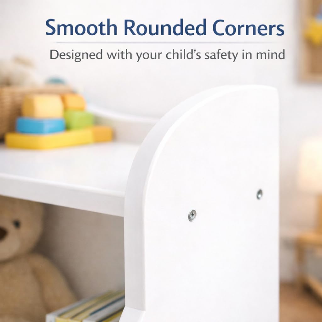 All 4 Kids Ellis Bookshelf with Toy Storage Cube