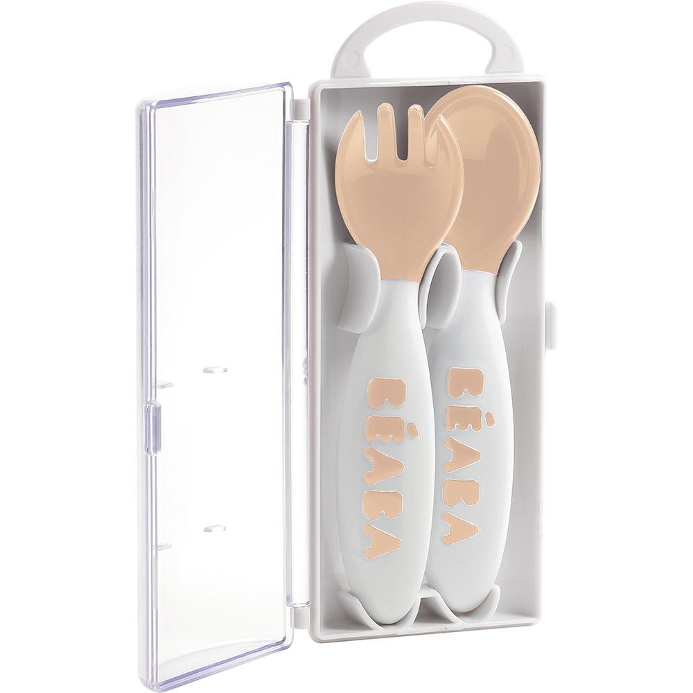 Beaba 2nd Stage Training Fork & Spoon - Nude