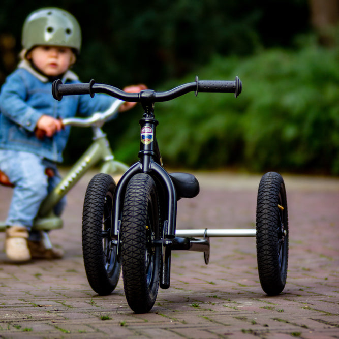 Trybike 2 in 1 Steel Balance Bike and Tricycle - Vintage Black