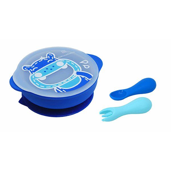 Marcus & Marcus Toddler First Self Feeding Set - Lucas Blue