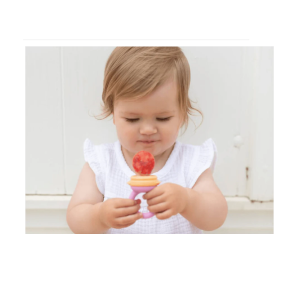 Cherub Baby Silicone Fresh Food Feeder & Teether Peach  Blush