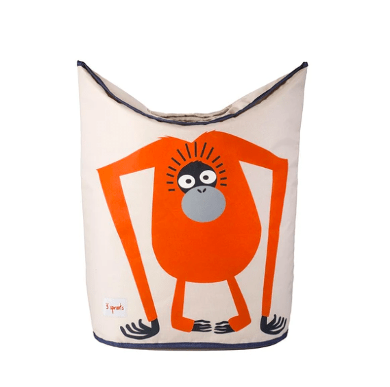 3 Sprouts Laundry Hamper - Orange Orangutan