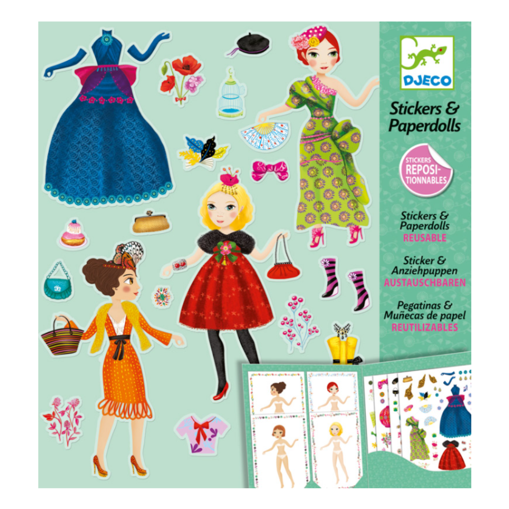 Djeco Massive Fashion Stickers And Paper Dolls