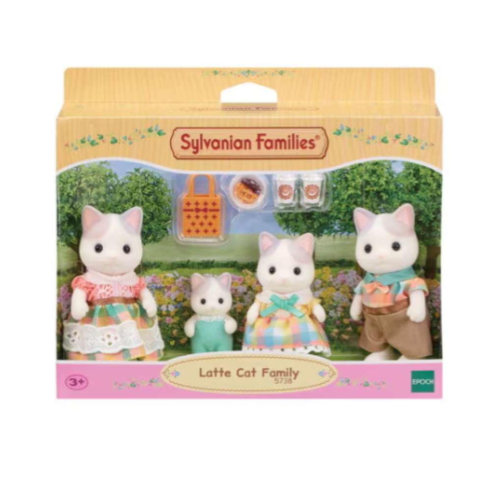 Sylvanian Families Latte Cat Family