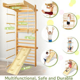 All 4 Kids Colton Wall Mounted Wooden Indoor Gym Set