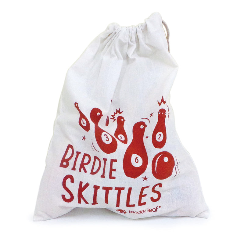 Tender Leaf Toys Wooden Birdie Skittles Bowling Set