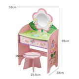 ALL 4 KIDS Olivia the Fairy Girl’s Dressing Table with Stool