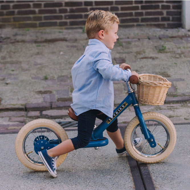 Trybike 2 in 1 Steel Balance Bike and Tricycle - Vintage Blue