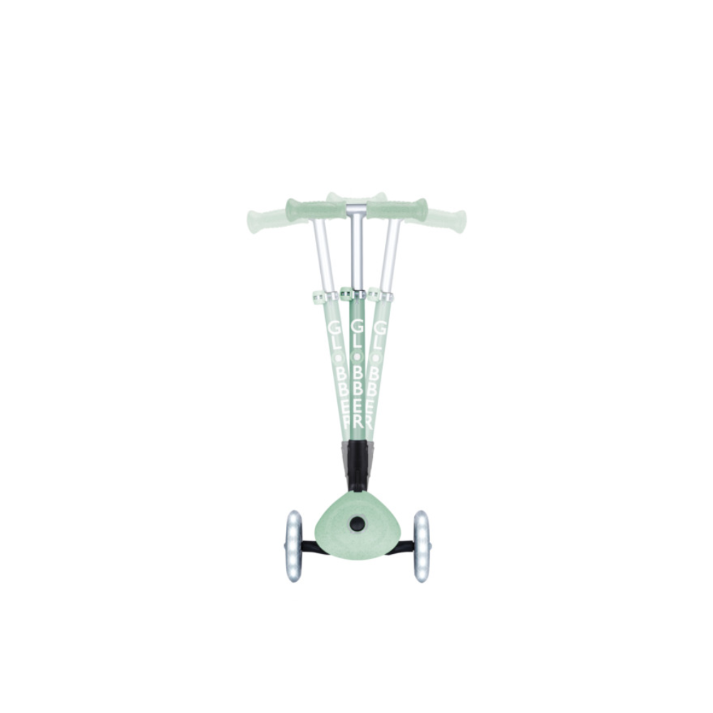 Globber ECOLOGIC JUNIOR Foldable Scooter with Lights - Pistachio
