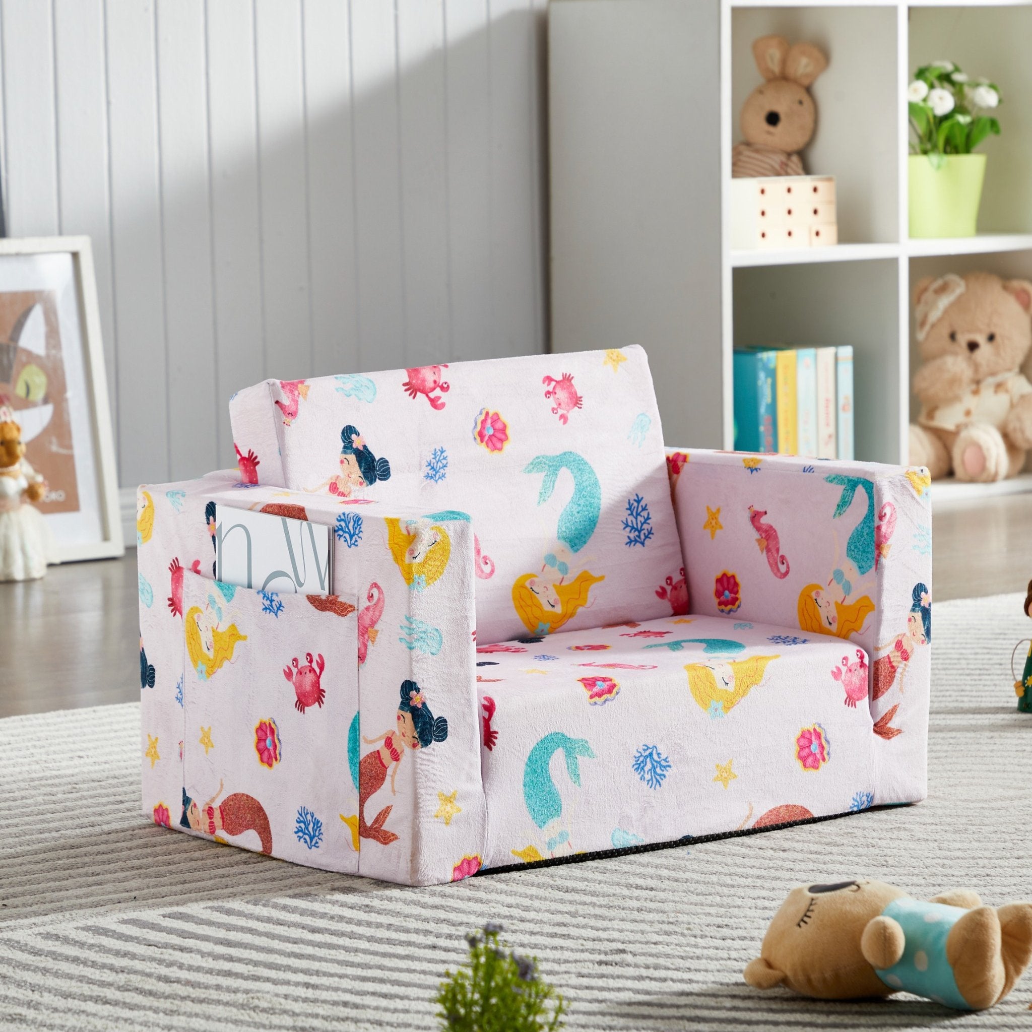 All 4 Kids Mermaid Dreams Flip-Out Couch