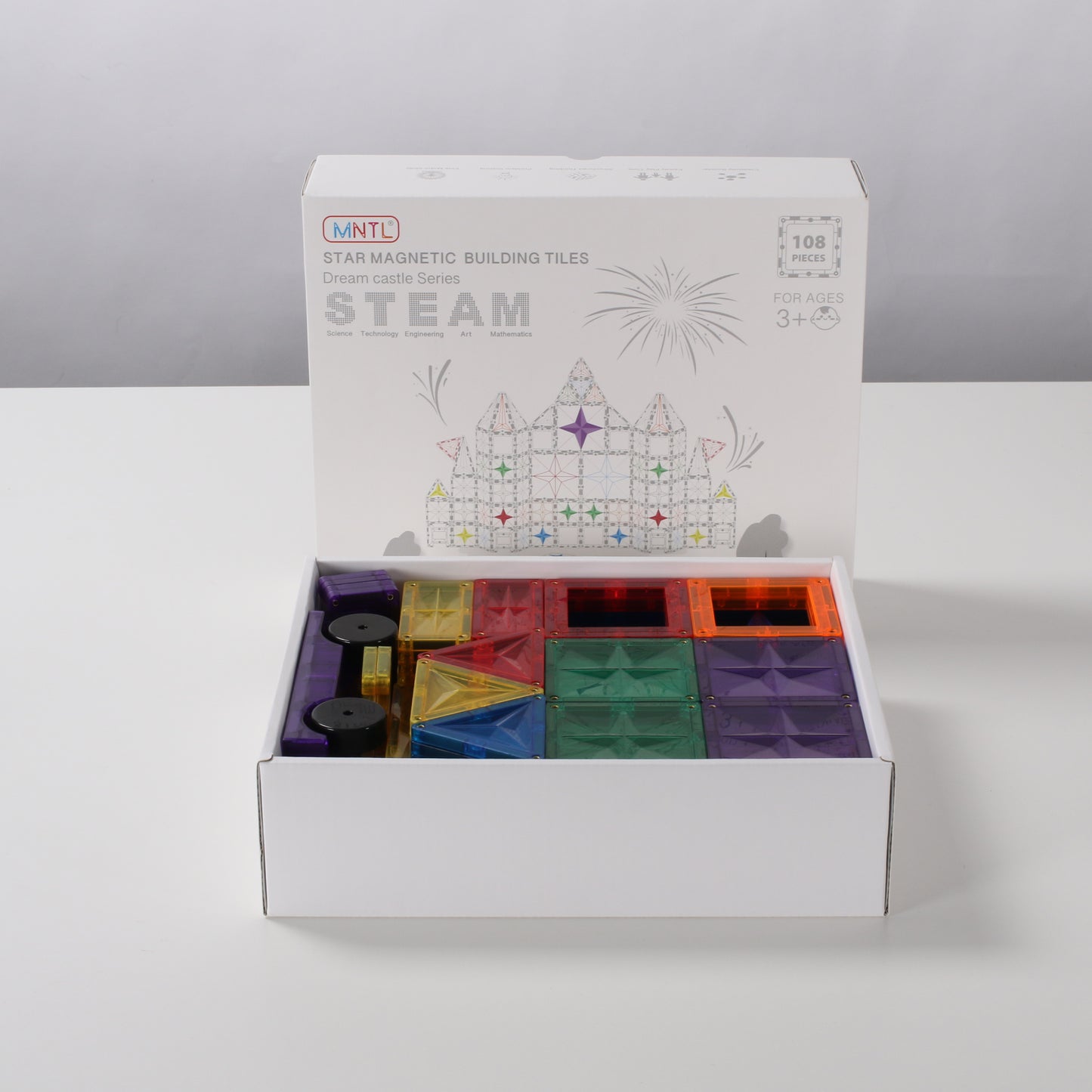 MNTL Pastal Magnetic Tile 108 Pcs