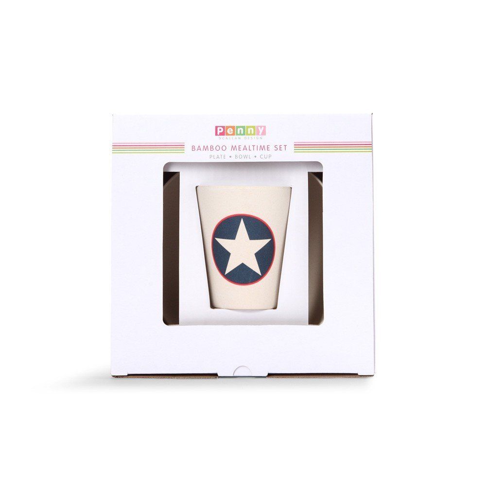 Penny Scallan Kids Bamboo Mealtime Set - Navy Star