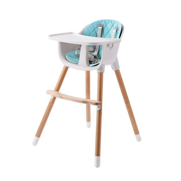 JOY  BABY Amelia 2-in-1 Timber Highchair - Blue