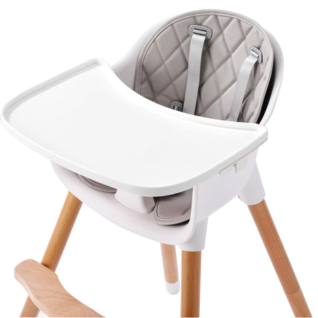 JOY  BABY Amelia Grey 2-in-1 Timber Highchair