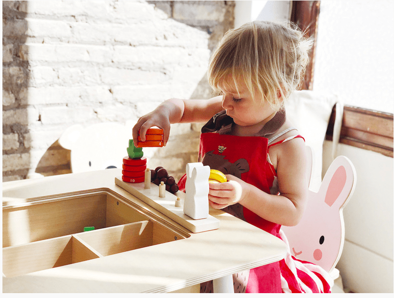 Tender Leaf Toys Kids Wooden Forest Table and 2 Chairs