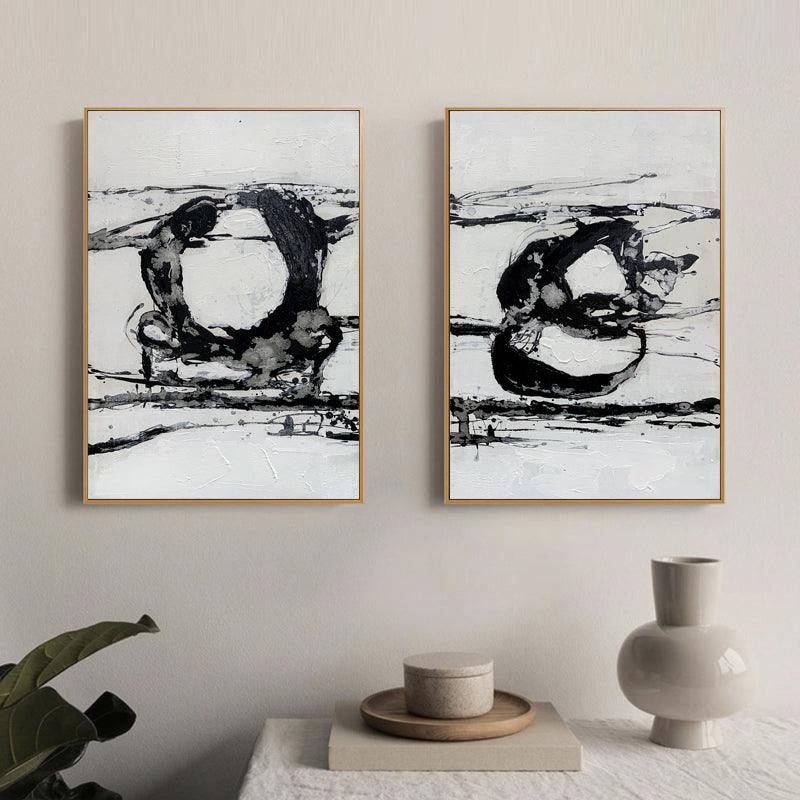 All 4 Kids Modern Abstract Oil Hand Painted Wall Art with Frame 021