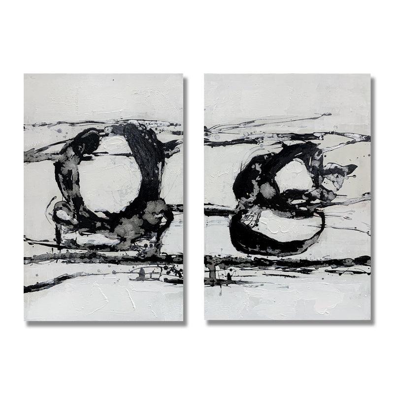 All 4 Kids Modern Abstract Oil Hand Painted Wall Art with Frame 021