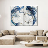 All 4 Kids Modern Abstract Oil Hand Painted Wall Art with Frame 002