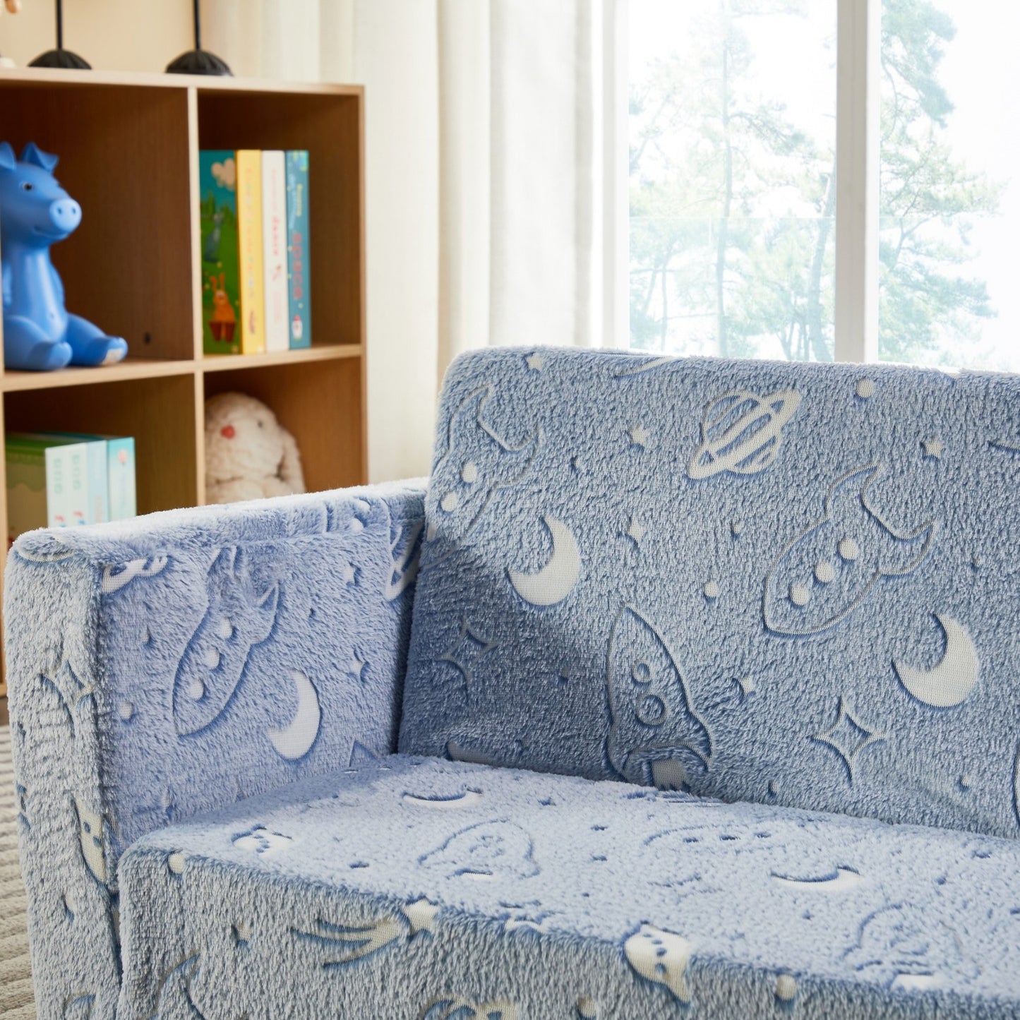 All 4 Kids Space Explorer Glow Flip-Out Double Couch