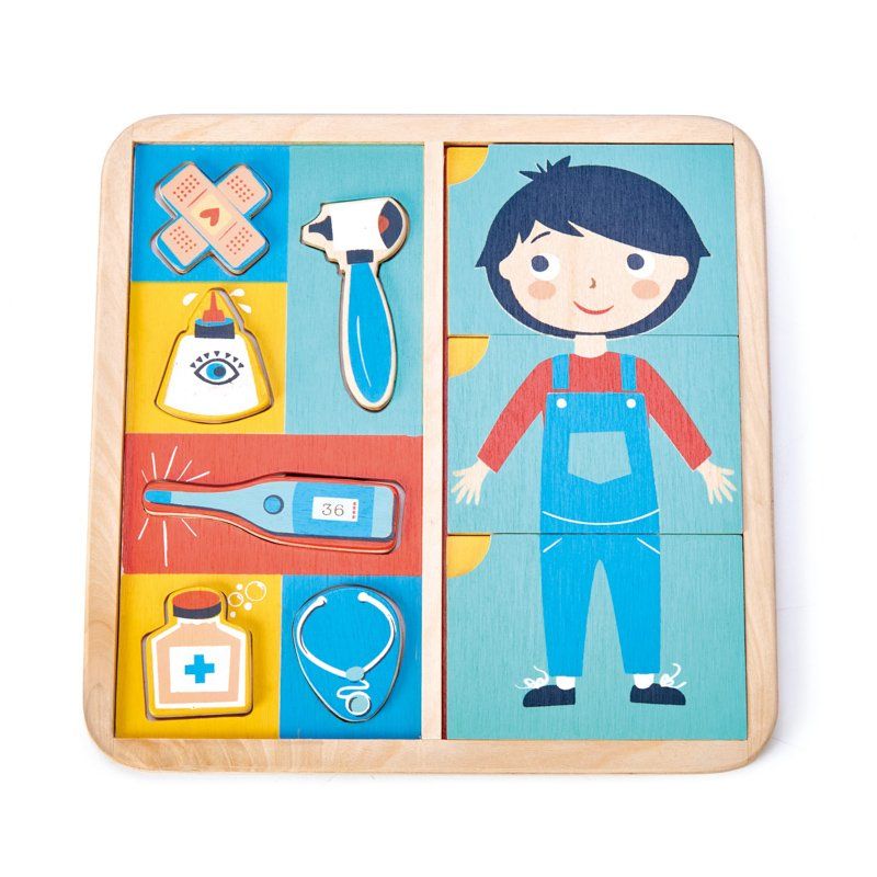 Tender Leaf Toys Pretend Ouch Wooden Puzzle