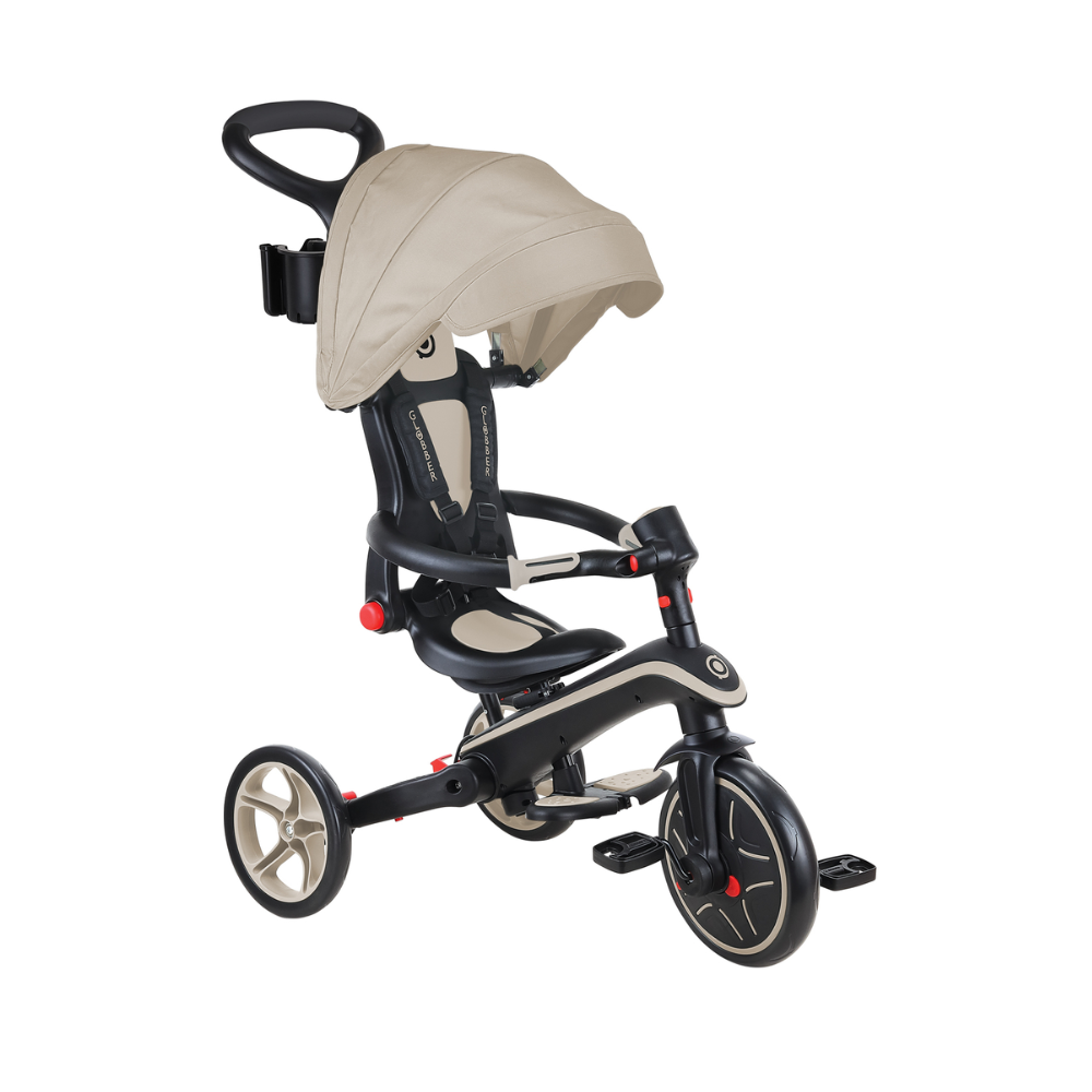 Globber EXPLORER 4 in 1 Foldable Trike - Taupe