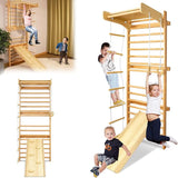 All 4 Kids Colton Wall Mounted Wooden Indoor Gym Set