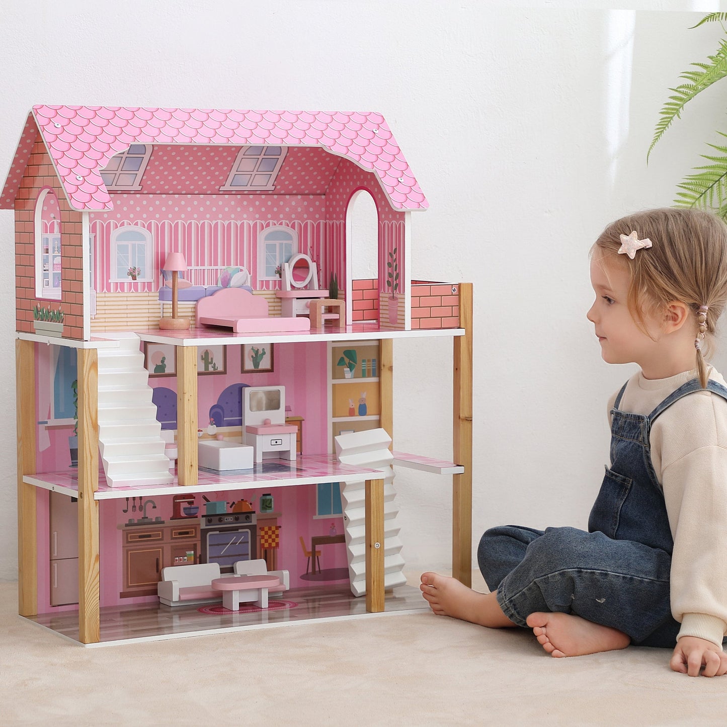ALL 4 KIDS Eliana 3 Level Dollhouse