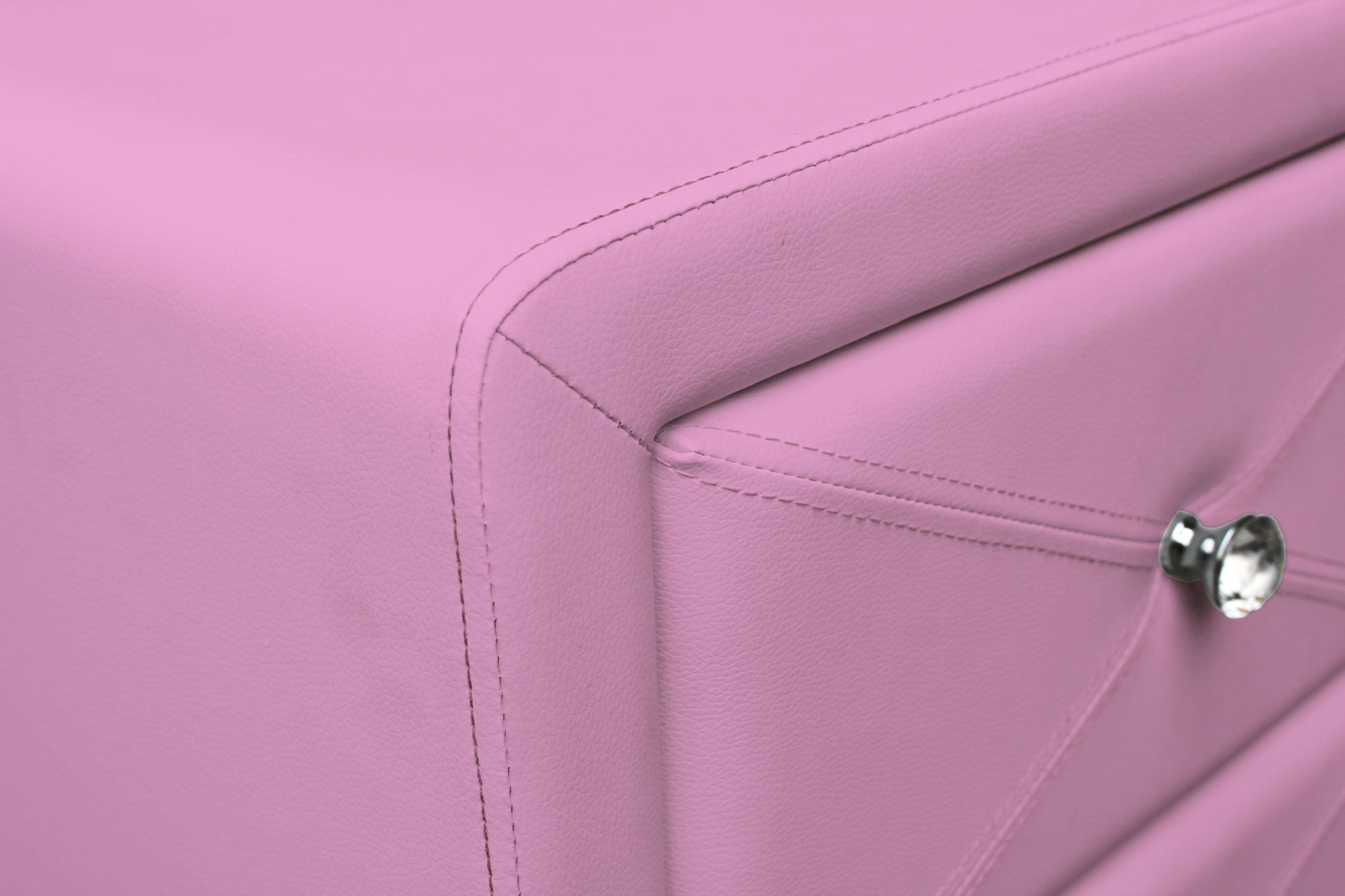 All 4 Kids Madelyn Pink PU Leather Bedside Table