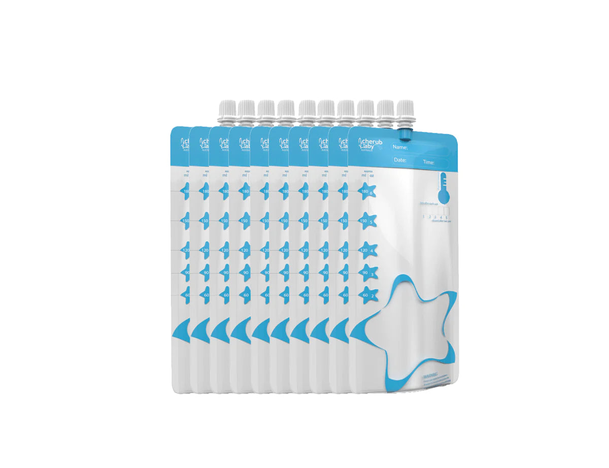 Cherub Baby Reusable Thermosensor Breast Milk Bags 50 Uses (10pk)