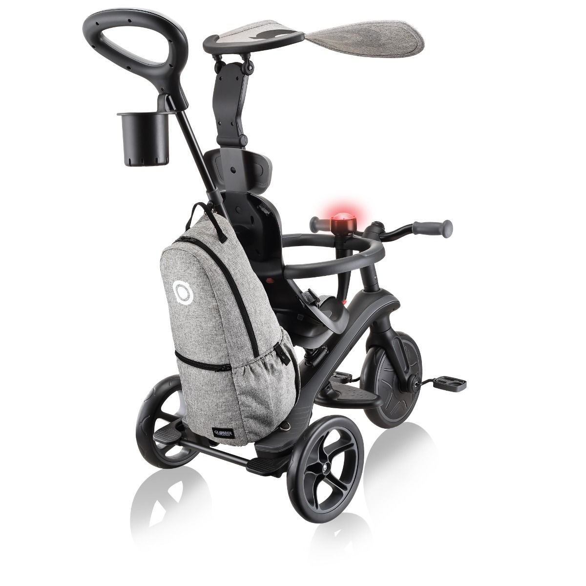 Globber Explorer Trike 4 in 1 DELUXE PLAY - Black/Grey